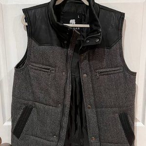 American Stitch Faux Leather Accent Puffer Vest
